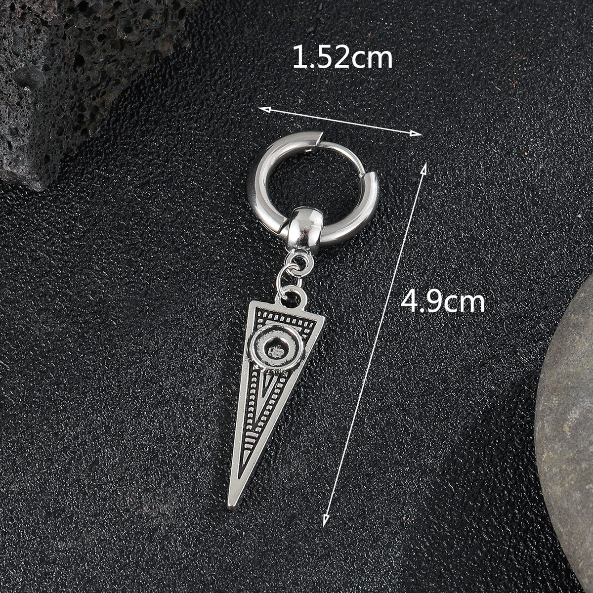 18g Weight Drop Earrings Classification 1 Piece Retro Punk Geometric Plating Stainless Steel Drop Earrings