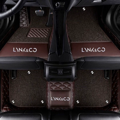Lynk & Co 03 full-coverage car floor – Modelə uyğun ayaqaltı - lynk-co-01-double-layer-coffee-color-coffee-color-silk-loop