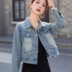 美式复古牛仔外套女短款2025秋季新款小个减龄洋气设计感上衣7318