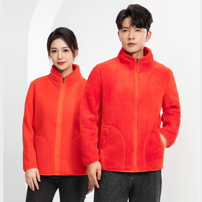 Chaqueta de trabajo de terciopelo de cuello vertical comercio exterior transfronterizo chaqueta de ropa de hombre doble cara chaqueta de terciopelo de grano grueso personalizado