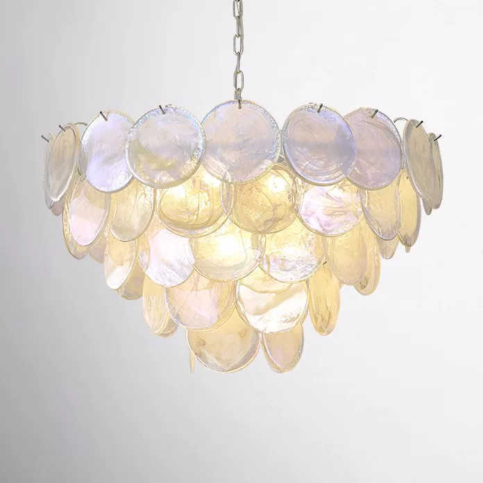 French-style Murano living room lamp, cloud-shaped glass lamp, high-end vintage chandelier, mid-century bedroom and dining room lamp