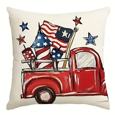 Cross-border nuevo estilo de estilo de lino impresa de pelusa almohada de casa coche sofá cojín cubierta
