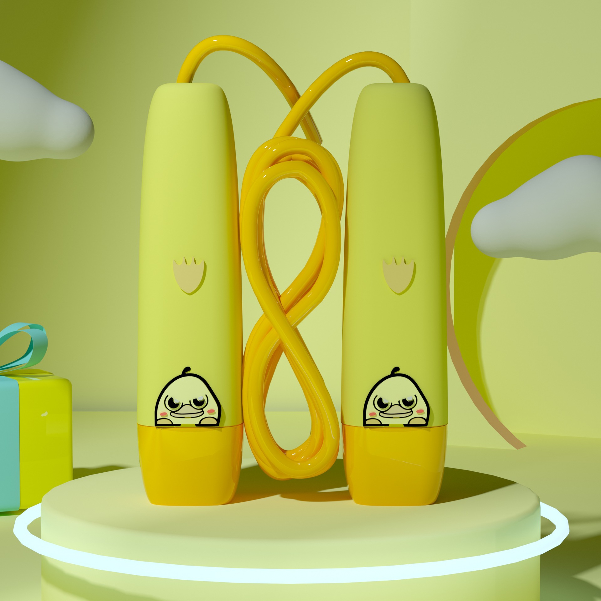 Qiqi 노란색 PVC 로프 [종이 카드 가방]