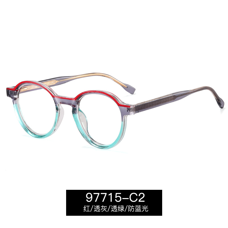 97715 gafas retro gruesa mortaja pierna CP Placa de imitación gafas marco clásico gafas lisas gafas de marco negro europeo y americano