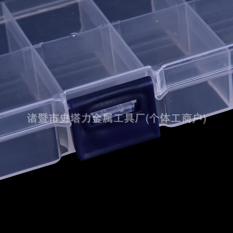 Accessory, transparent earrings, plastic storage box, stand, 10 cells, classification