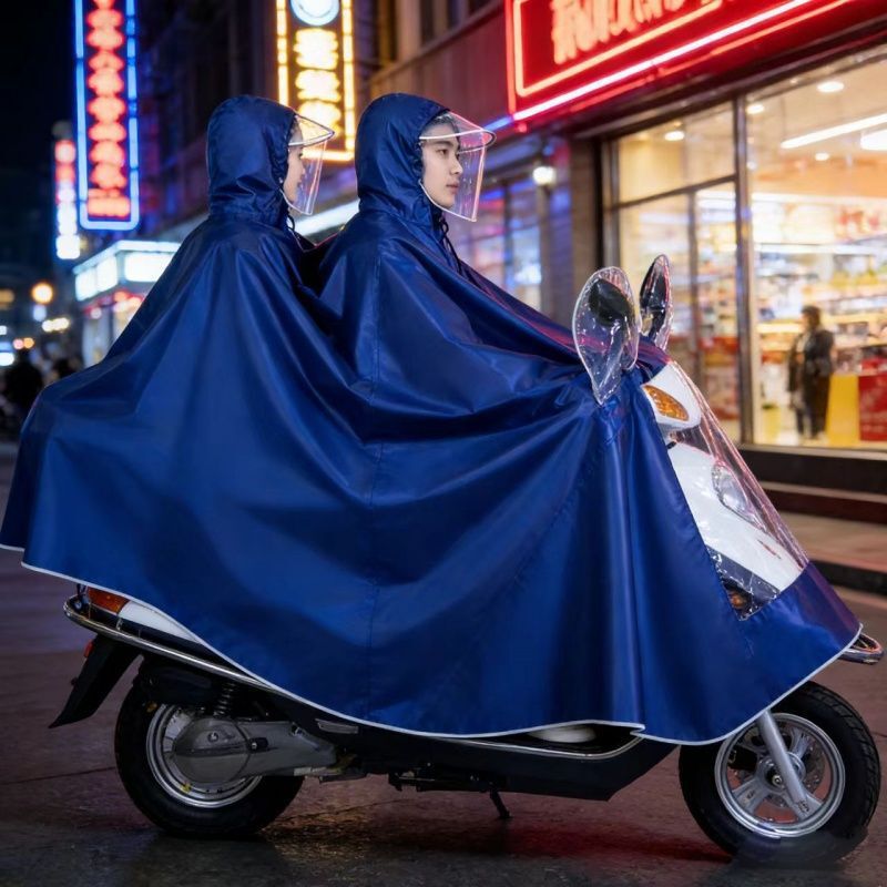 Electric Vehicle Motorcycle Raincoat for Adults, Men and Women, Single-Person Style, Enlarged and Thickened, Riding Raincoat with Double Brim Electric Vehicle Motorcycle Raincoat for Adults, Men and Women, Single-Person Style, Enlarged and Thickened, Riding Raincoat with Double Brim