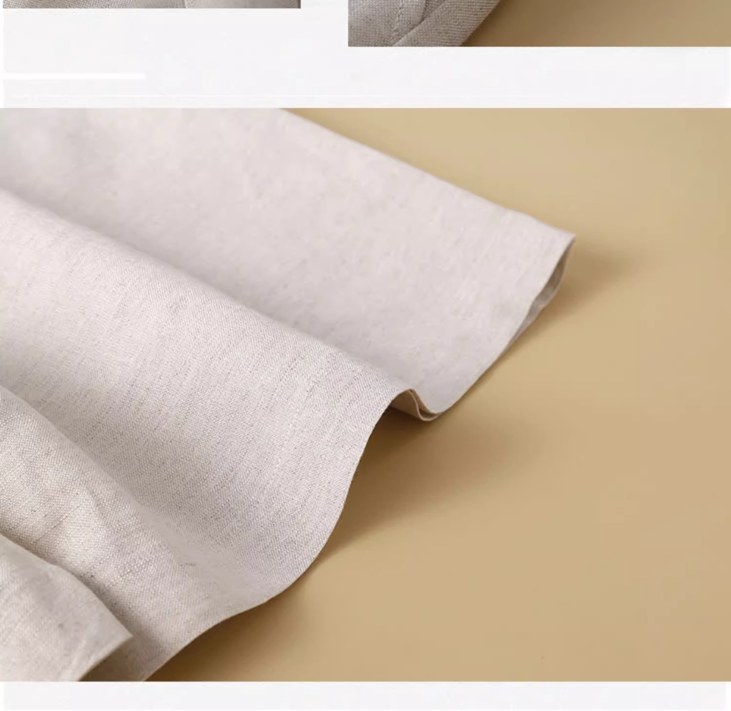 Quần short nữ ống rộng vải lanh cotton phong cách mới — Màu cam chi tiết 5