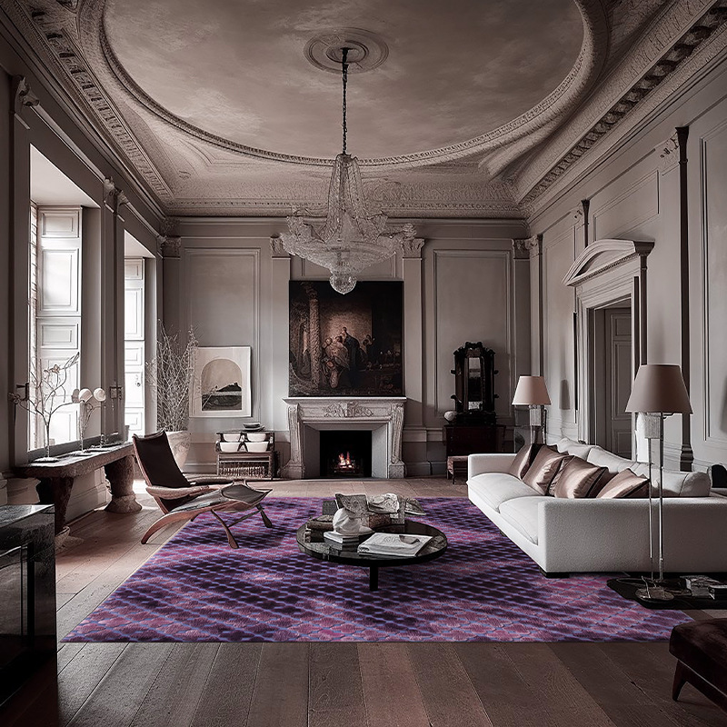 Fábrica de fuente de alfombra de lana de alta gama hotel sala de estar hecha a mano fácil de cuidar dormitorio gran área personalizada