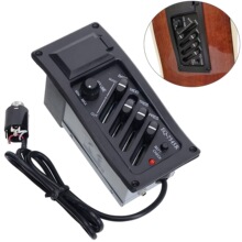 民谣吉他拾音器 4段EQ均衡器 四段雪茄盒吉它拾音器前置扩音器