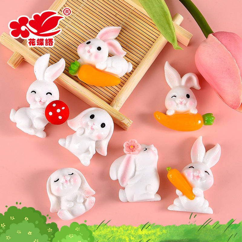 New Cartoon radish rabbit resin accessories handmade diy material package mobile phone shell refrigerator stickers hair rope hair accessories stickers New Cartoon radish rabbit resin accessories handmade diy material package mobile phone shell refrigerator stickers hair rope hair accessories stickers