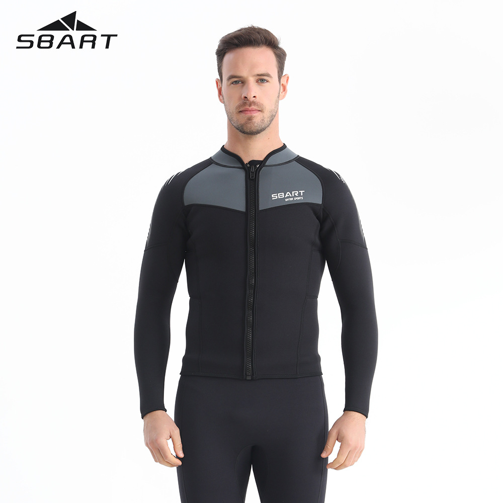 Shark Bart Thickened 1.5mm Sun Protection Diving Suit Men's Two-Piece Snorkeling Swimsuit Thermal Diving Suit Surfing Suit