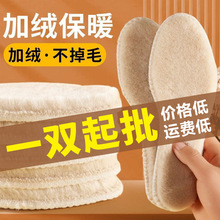 秋冬季保暖羊毛鞋垫女加绒加厚软底减震舒适久站不累男吸汗透气