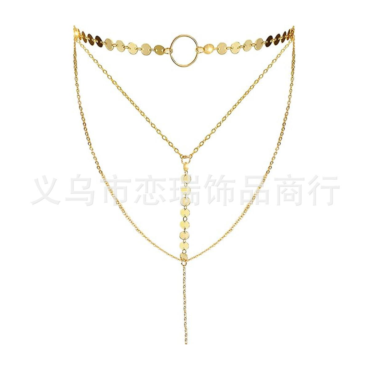 Collar de oro circular