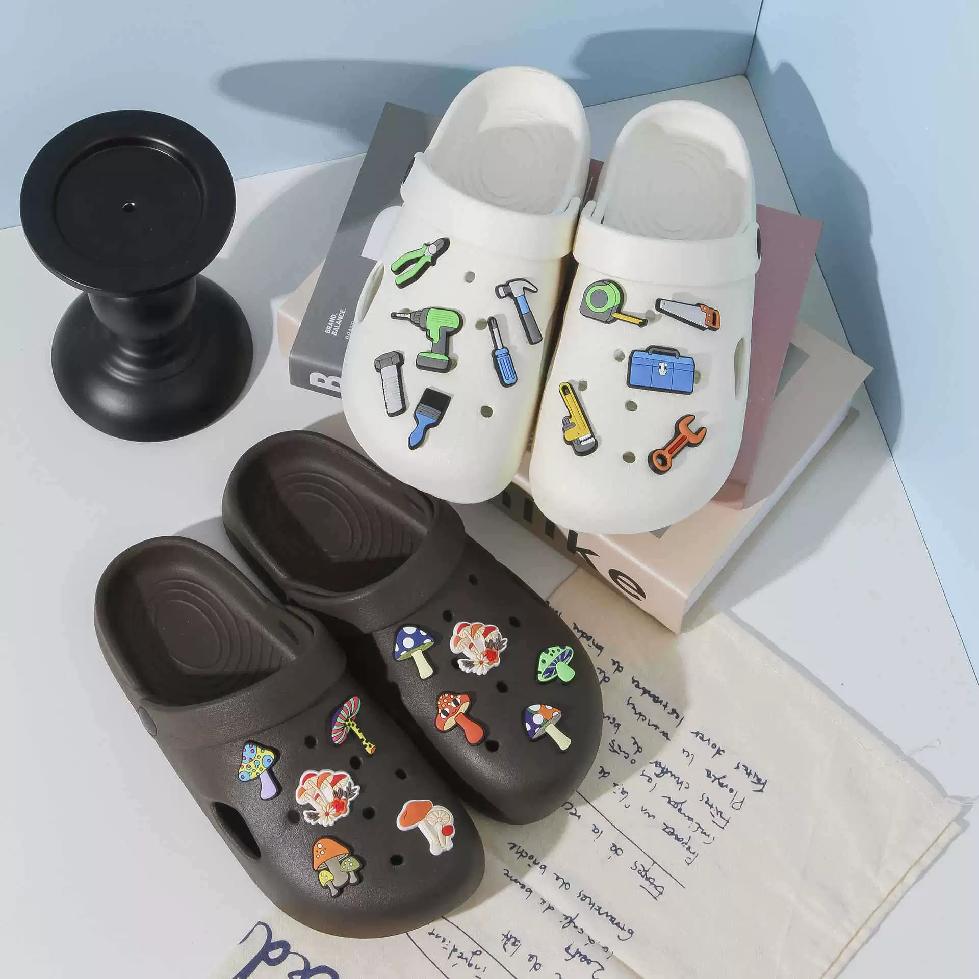 咖喱丐丐 (Cross-border trading), cute removable cartoon accessory, footwear buckle