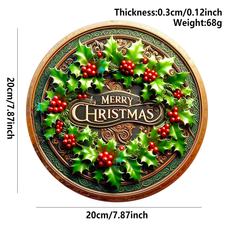 現物クリスマス円形ロゴ掛け木製クリスマス掛けシリーズ表札装飾クリスマスパーティーペンダント|undefined