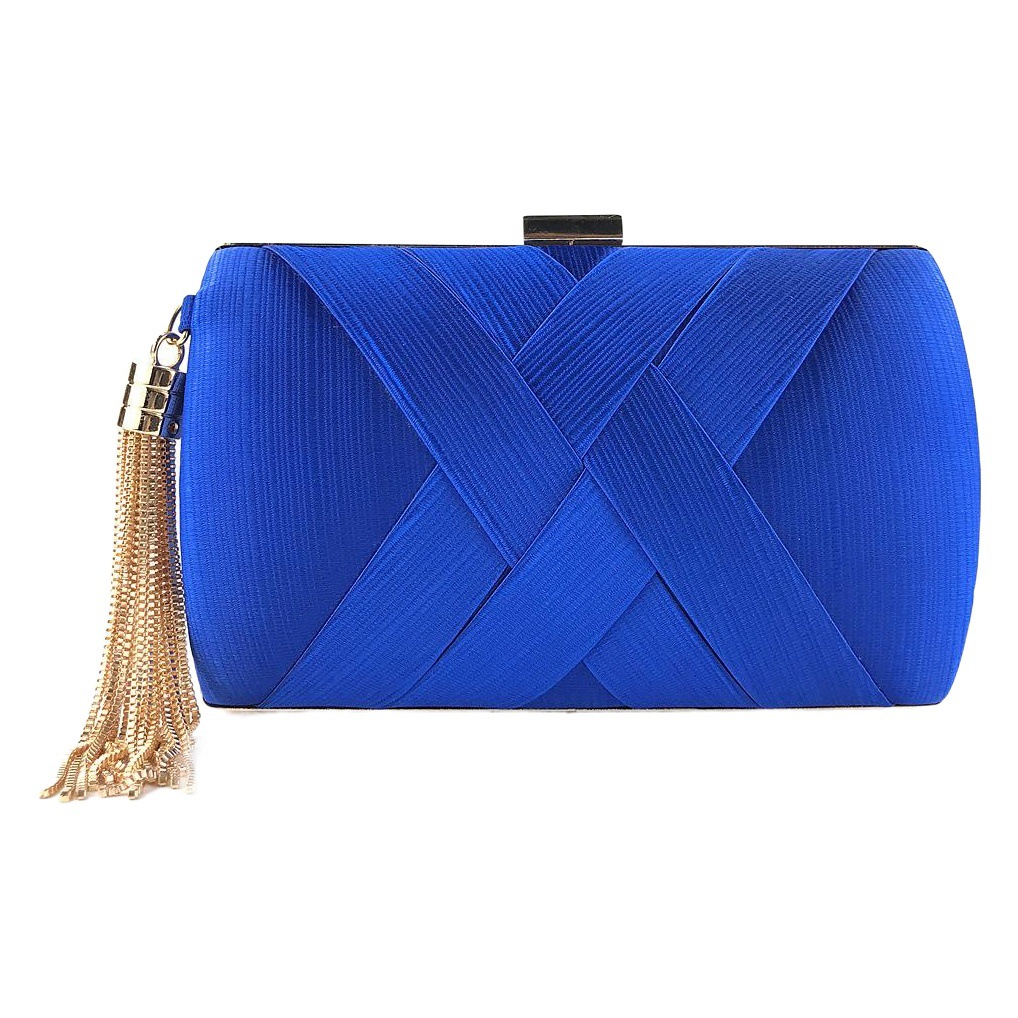 Factory direct Hengmei cross-border evening bag satin fashion tassel dress bride evening bag a generation of hair