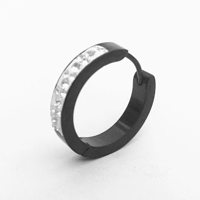 Модная глина, серьги из нержавеющей стали, ( торговля), инкрустированы diamonds