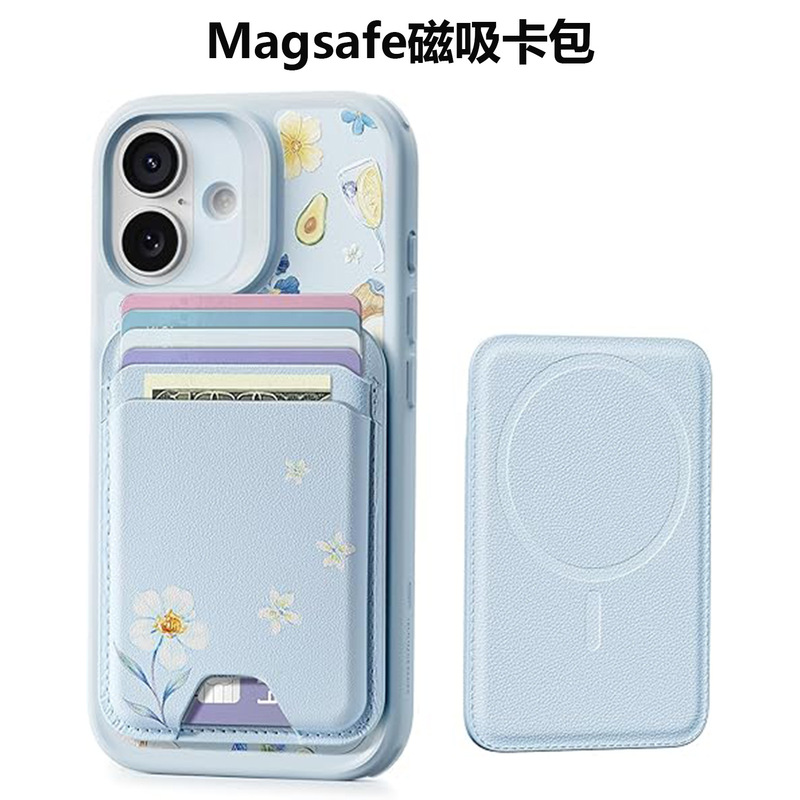 Magsafe Magnetic Card Holder Is Suitable for Apple Mobile Phones, Magnetic Card Holder, Id Holder, Pu Leather Card Holder, Strong Magnetic Wallet Magsafe Magnetic Card Holder Is Suitable for Apple Mobile Phones, Magnetic Card Holder, Id Holder, Pu Leather Card Holder, Strong Magnetic Wallet