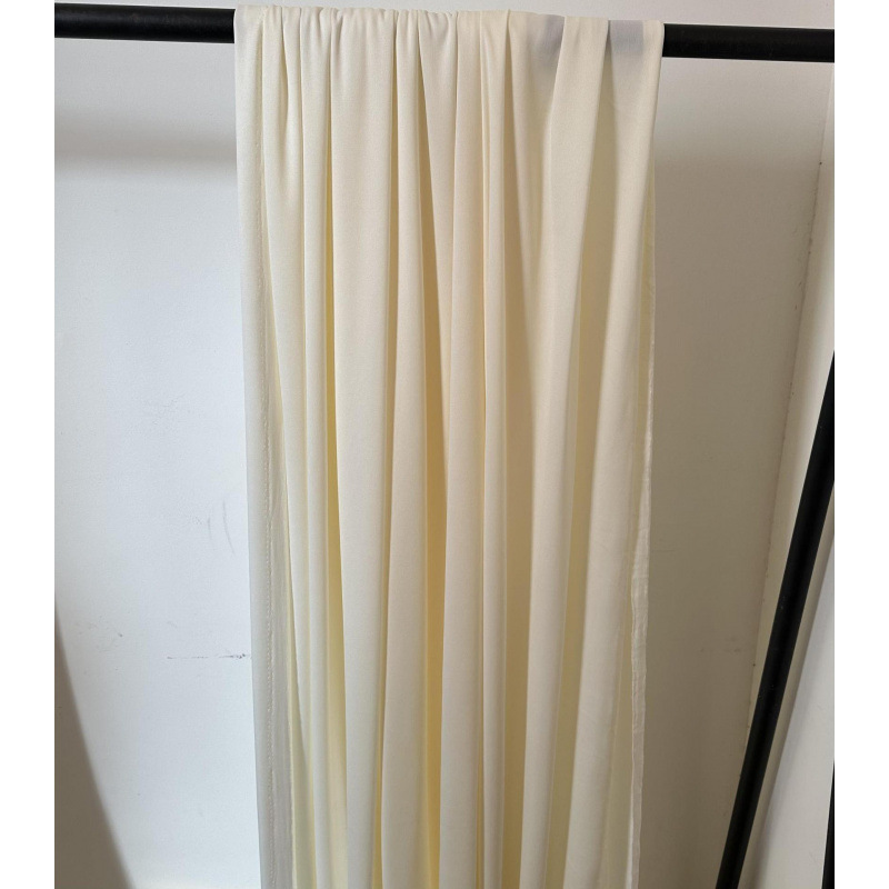 婚庆牛奶丝弹力布幔米白色婚礼堂波浪吊顶布酒店舞台韩式背景装饰|undefined