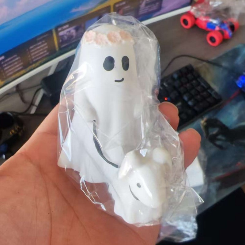 HalloweenGhostFigurine万圣节氛围布置雕像派对装饰趣味搪胶幽灵|undefined