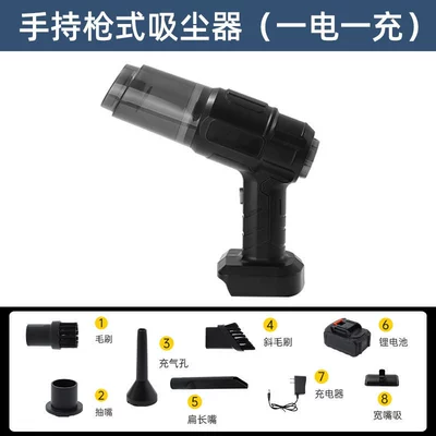 Car Vacuum Cleaner, Handheld, Small, Ultra-Powerful, Tozsoranlar - the-vacuum-cleaner-has-a-brush-5-cells-one-charge-one-charge