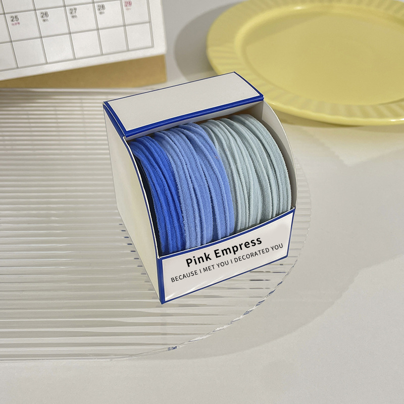 Cuerda para el cabello retro Maillard, temperamento femenino, cuerda para el cabeza duradera, banda de goma para el cabello de alta gama, tocado de lazo para el cabello de cola de caballo alta