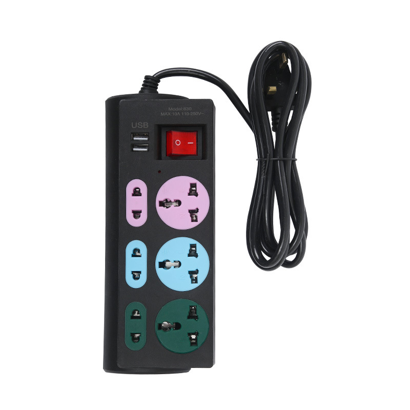 830#2USB NEW TIMES serie de zócalo bolsillo tablero de conexión multicolor mezclado tipo de barco interruptor de comercio exterior