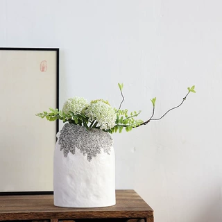 花瓶轻奢精致餐桌摆花百合花器水培绿植插花鲜花网红餐边柜仿真花