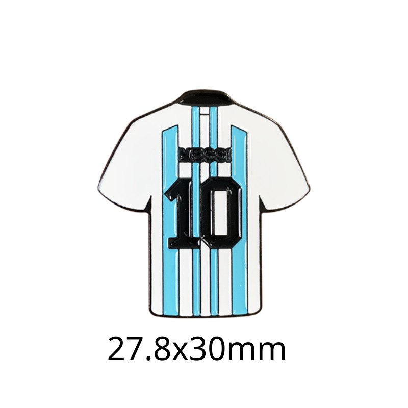 Fabricante personalizado Champions League World Cup Football Super Star Metal Insignia Imagen de dibujos animados Etiqueta del teléfono móvil Insignia Regalo