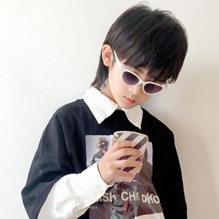 Trendy Wigs for Children and Teenagers with Wolf Tail, Bangs, Mullet Head, Synthetic Fiber Full Head Wig Wholesale