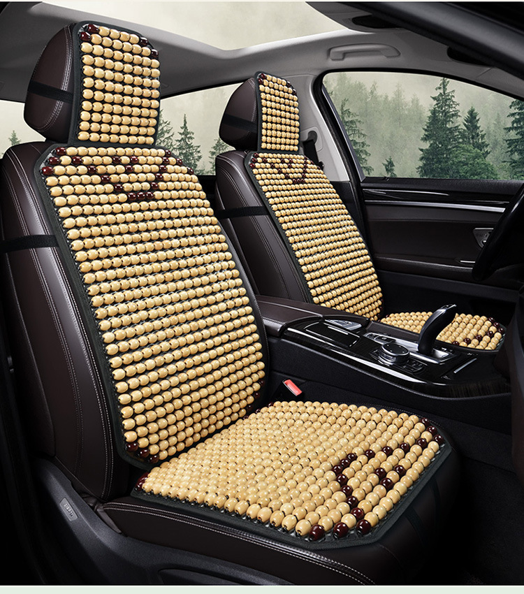 Summer Car Seat Cushion Wood Bead Breathable Cool Pad