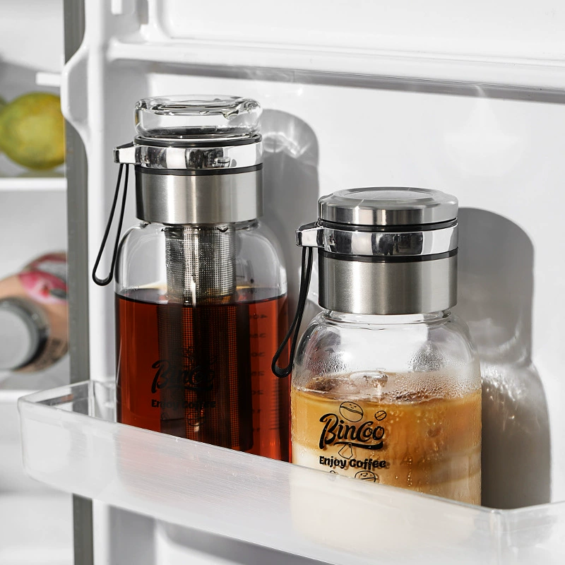 Bincoo Glass coffee cold drink stainless steel, iced tea, teapot