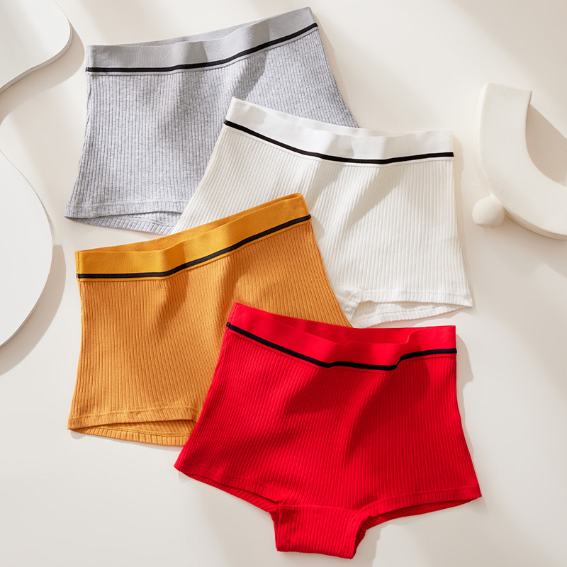 Pantalones de ángulo plano transfronterizas de algodón femenino, pantalones de algodón de rosca de algodón, pantalones de moda confortable para la piel, pantalones de cadera al por mayor