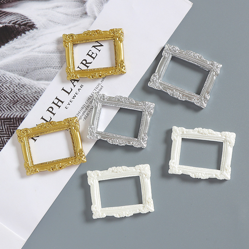 Handmade Retro Photo Frame Mirror Frame Resin Accessories Cream Glue DIY Mobile Phone Case Refrigerator Magnet Jewelry Material