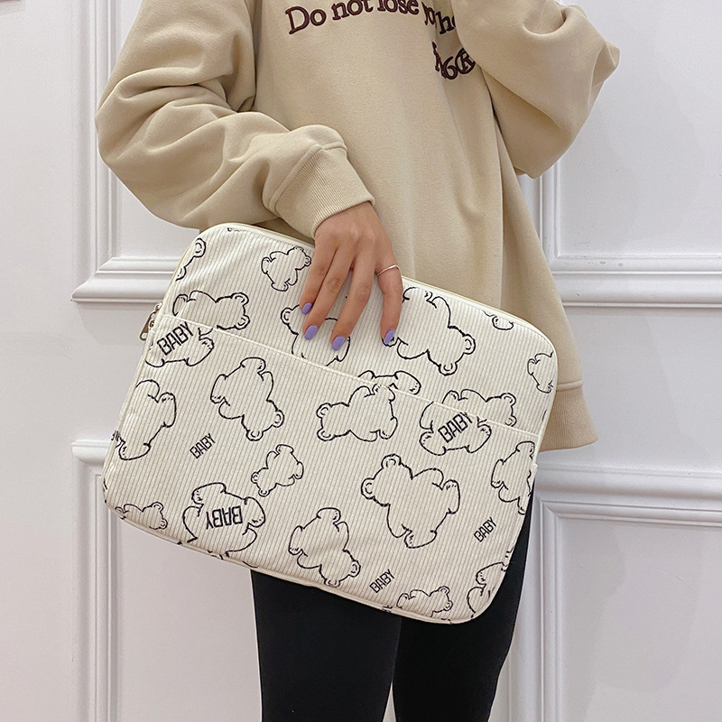 Japanese and Korean Embroidered Tablet Bag iPad 11 Inch 10.2 Storage Bag Fashionable Girl's Tablet Shockproof Protective Case