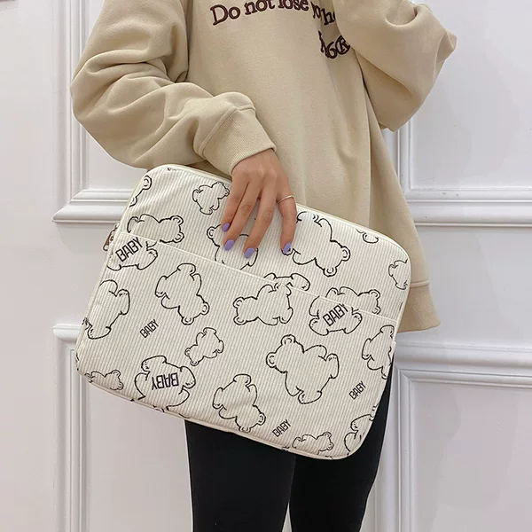 Japanese and Korean Embroidered Tablet Bag iPad 11 Inch 10.2 Storage Bag Fashionable Girl's Tablet Shockproof Protective Case