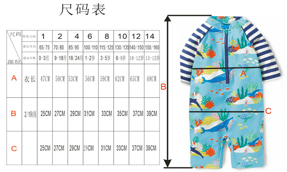 (Cross-border trading), children's overall, swimwear, 2022 collection, European style 5