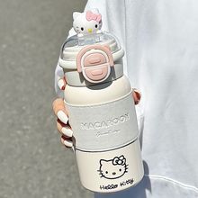 2024新款保温杯316不锈钢水杯女高颜值学生可爱双饮吸管杯上学用