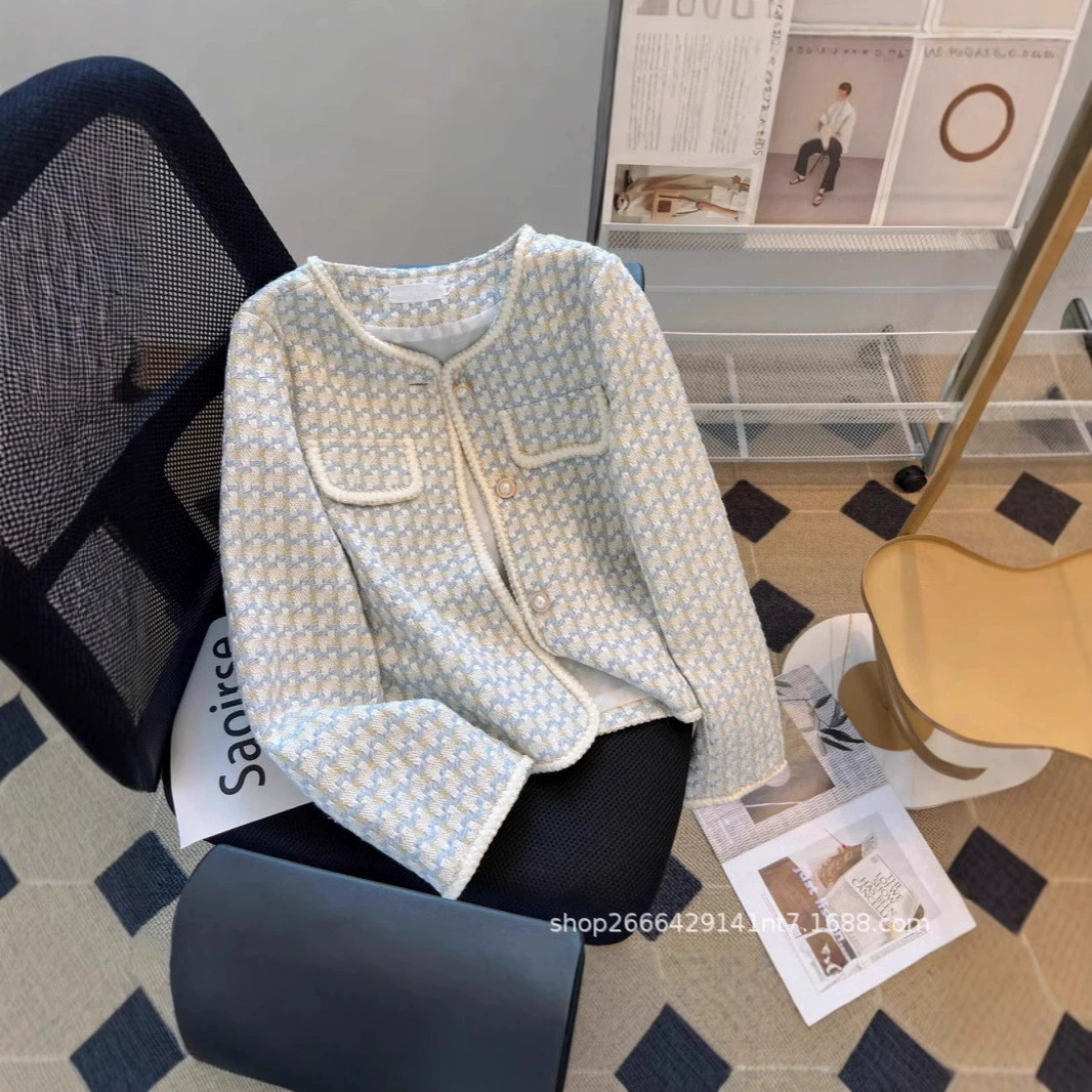 Демисезонная куртка, короткий костюм, стиль Chanel, французский стиль, для подростков