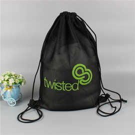厂家供应束口抽绳双肩背袋 防水涤纶束口袋支持加印logo
