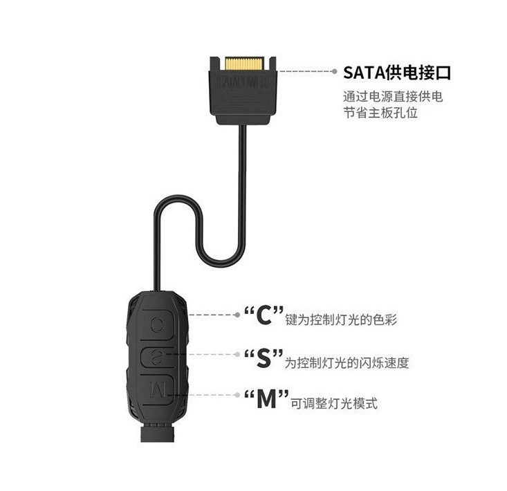 Корпусной контроллер ARGB 5V 3-пиновый PWM с регулировкой температуры, беспроводной пульт дистанционного управления, синхронизирующий хаб для вентиляторов