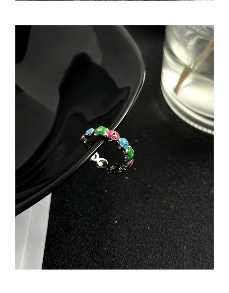 Sunburst Colourful Glazed Flower Bracelet Adjustable Jewellery_voghion.com