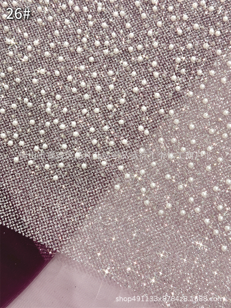 Nuevo fondo de polvo espumado cuentas bordadas telas de alta moda vestido cena fiesta vestido de tela