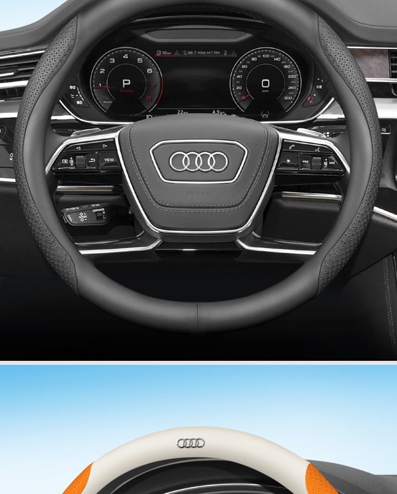 Suitable for Audi steering wheel cover A4L A6L A3A5A7A8L Q5LQ2LQ3Q7Q8 car handle cover