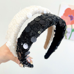 European and American Best-Selling New Glitter Foam Headband Retro Style Fashion Super Sparkling Hair Pin Sweet Simple Versatile Headband