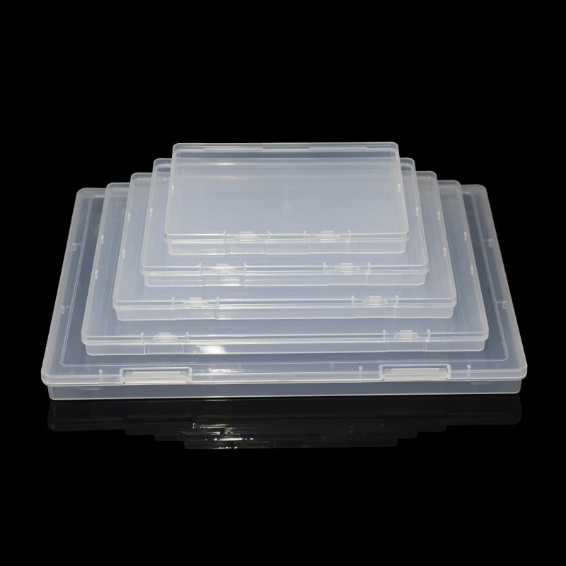 Rectangular plastic box pp transparent box square packaging plastic box flip large storage flat box cross-border 1.7cm Rectangular plastic box pp transparent box square packaging plastic box flip large storage flat box cross-border 1.7cm