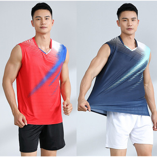 New sleeveless badminton suit men's tennis suit quick-drying vest shorts volleyball sports training suit summer 207