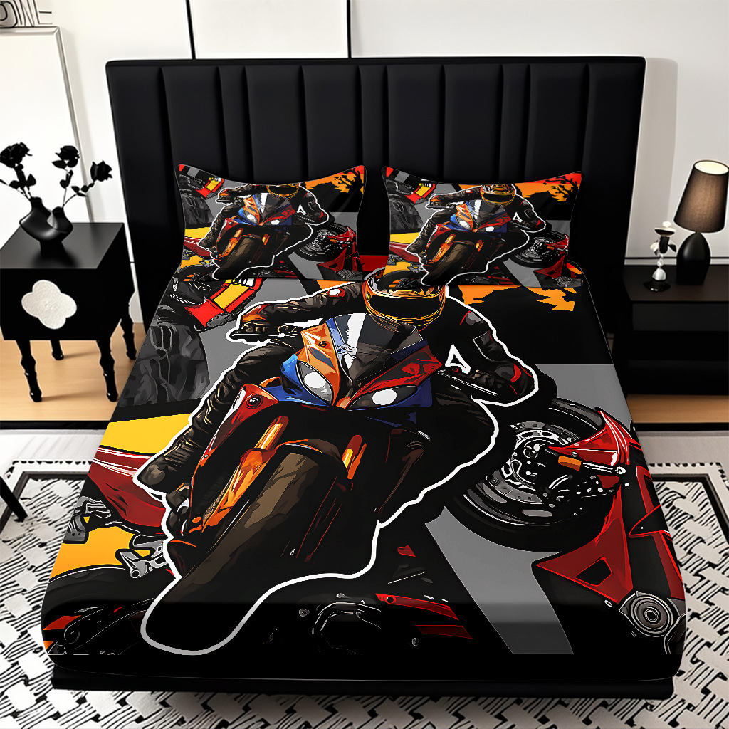 TEMU / JIT transfronterizo suave cama molida Kits cool motocicleta impresión digital HD se puede ajustar