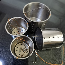 打窝器不锈钢钓鱼沉底撒食器杯状定点打食器渔具饵料传统钓具批发