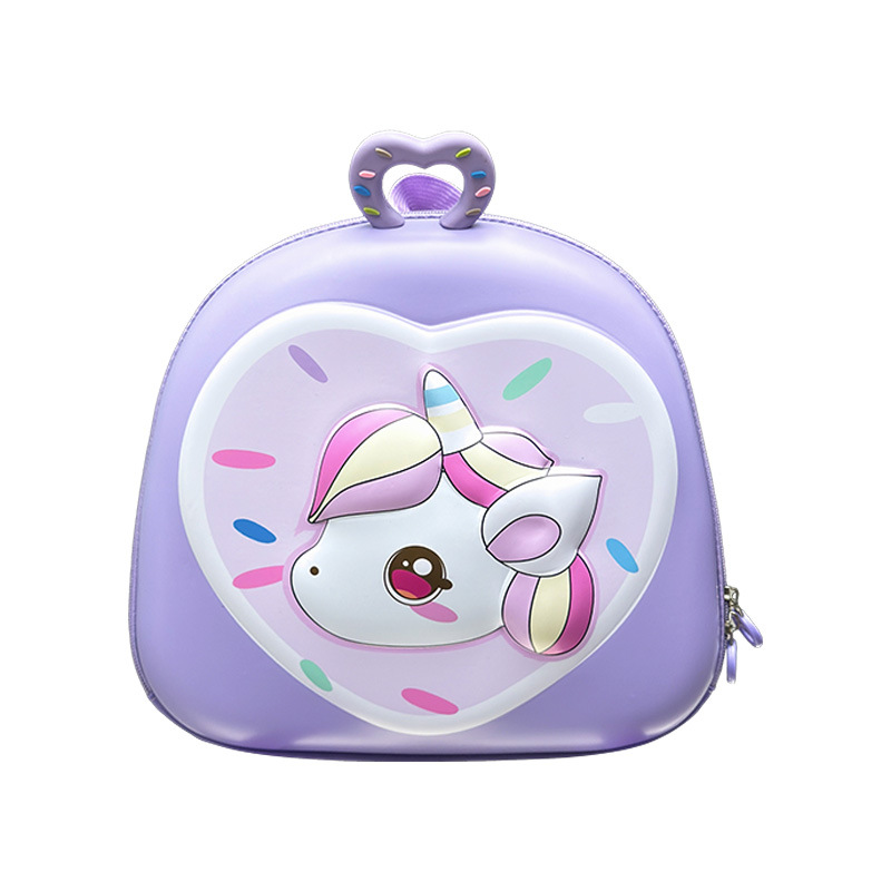 3D estereoscópico cáscara de huevo, mochila para niños y niñas, jardín de infantes, mochila para bebés, mochila para niños, arco iris de dibujos animados